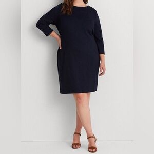 J. Crew Classic Navy Long Sleeve Dress